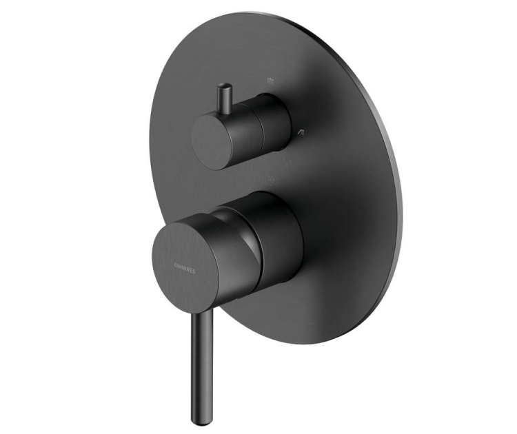 смеситель Omnires Y на 3 потребителя внешняя часть brushed graphite (Y1248ROGR)