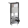инсталляция Omnires Flush Set ECO, панель смыва STEEL-R45, polished chrome (STFWCECO1R45-RCR)