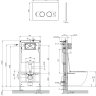 инсталляция Omnires Flush Set ECO, панель смыва STEEL-R45, brushed copper (STFWCECO1R45-RCPB)