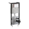 инсталляция Omnires Flush Set ECO, панель смыва STEEL-R45, matt white (STFWCECO1R45-RWM)