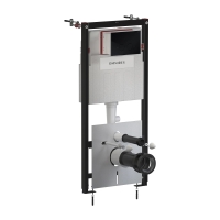 инсталляция Omnires Flush Set ECO, панель смыва STEEL-R45, semi-matt black (STFWCECO1R45-RBL)