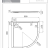 піддон Omnires Merton 90x90 (MERTON90/OBP)