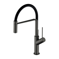 смеситель для кухни Omnires Vita brushed graphite/matt black (VI6350BLGR)