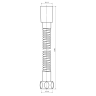 душевой шланг Omnires 150 cm polished chrome (029CR)