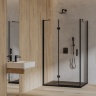 душевая кабина Omnires Manhattan 120x90 безопасное стекло черный матовый (MH1290BLTR)