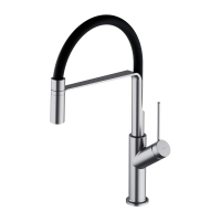 смеситель для кухни Omnires Vita brushed nickel/matt black (VI6350BLNI)
