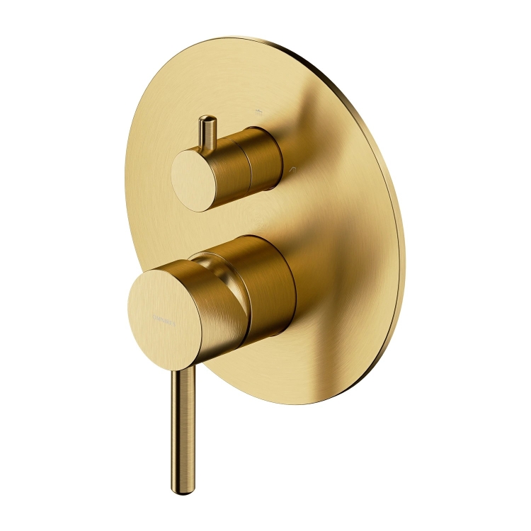 внешняя часть смесителя для душа Omnires Y скрытого монтажа, brushed gold (Y1247ROGLB)