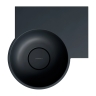 умывальник Omnires Ovo M+ 34,5х33,5 угловой, правый, matt black lava  (OVO335UWPBLV)