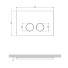 смывная клавиша Omnires MINIMAL matt white (MPS1WM)