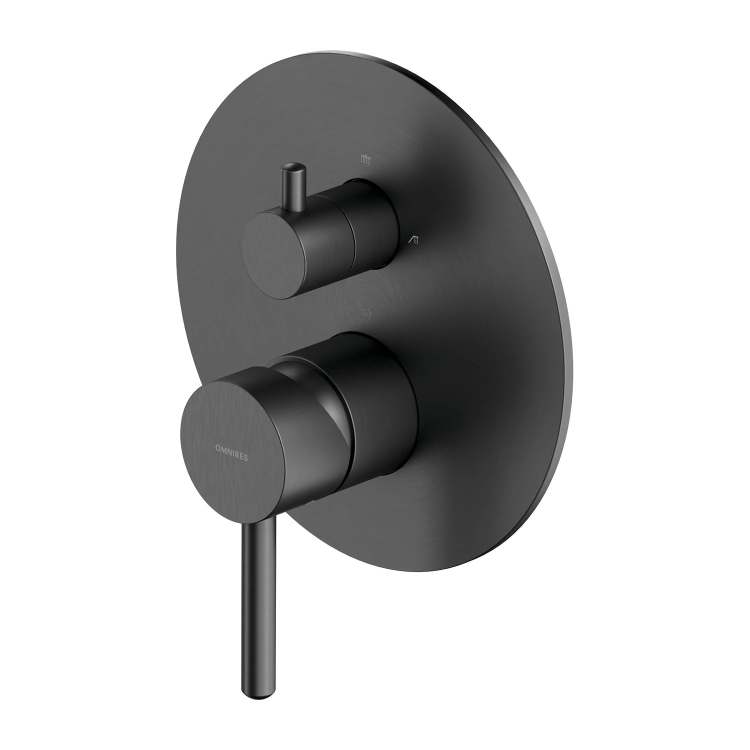 внешняя часть смесителя для душа Omnires Y скрытого монтажа, brushed graphite (Y1247ROGR)