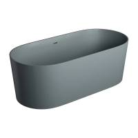 ванна Omnires Ovo M+ 160х75 овальная matt ash grey (OVO160WWZPAG)