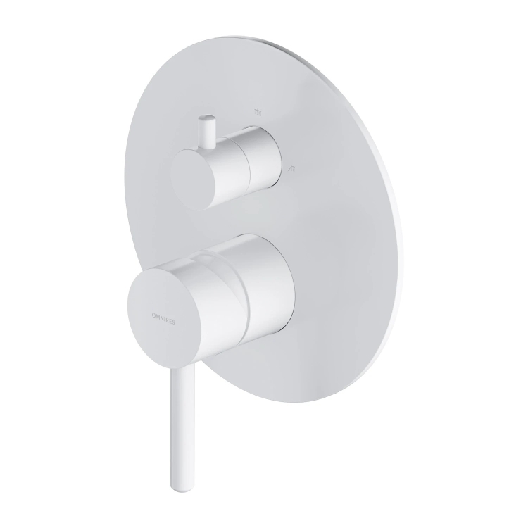 внешняя часть смесителя для душа Omnires Y скрытого монтажа, matt white (Y1247ROWM)