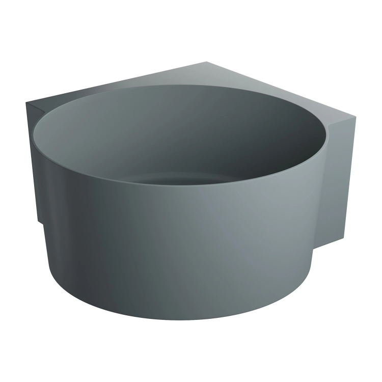 ванна Omnires Ovo M+ 120х120 кругла matt ash grey (OVO120WNAG)