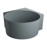 ванна Omnires Ovo M+ 120х120 круглая matt ash grey (OVO120WNAG)