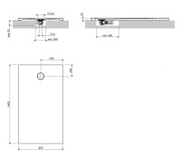 поддон Omnires Aquarock M+ 80х140 matt white (AQUAROCK80-140BM)