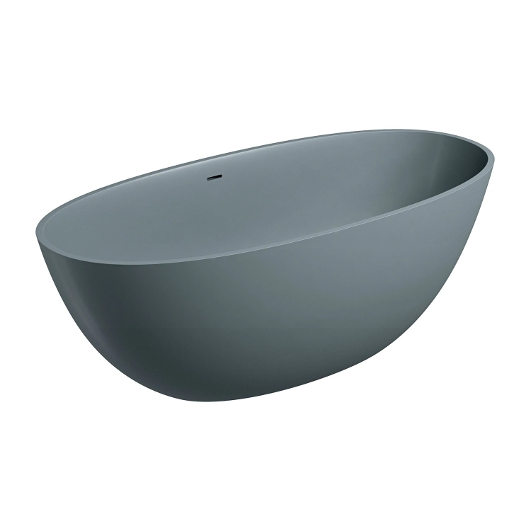 ванна Omnires Shell M+ 160х75 овальна matt ash grey (SHELLWWZPAG)