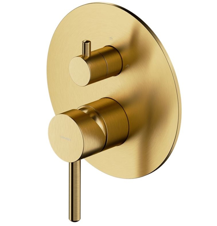 змішувач Omnires Y на 3 споживача зовнішня частина brushed gold (Y1248ROGLB)