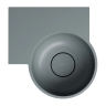 умивальник Omnires Ovo M+ 34,5х33,5 кутовий, лівий, matt ash grey (OVO335UWLAG)