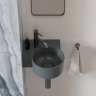 умивальник Omnires Ovo M+ 34,5х33,5 кутовий, лівий, matt ash grey (OVO335UWLAG)