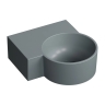 умивальник Omnires Ovo M+ 34,5х33,5 кутовий, лівий, matt ash grey (OVO335UWLAG)