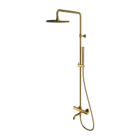 душевая система Omnires Y с термостатом, brushed gold (Y1234GLB)