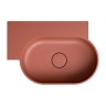 умывальник Omnires Ovo M+ 55,5x38,5 угловой, левый, matt terracotta (OVO555UWLTE)