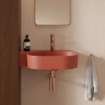 умывальник Omnires Ovo M+ 55,5x38,5 угловой, левый, matt terracotta (OVO555UWLTE)