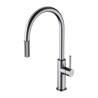 смеситель для кухни Omnires Switch на две воды с выдвижным изливом, brushed nickel (SW9059NI)