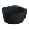 ванна Omnires Ovo M+ 120х120 круглая matt black lava (OVO120WNBLV)