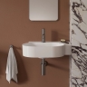 умывальник Omnires Ovo M+ 55,5x38,5 угловой, правый, gloss white (OVO555UWPBP)