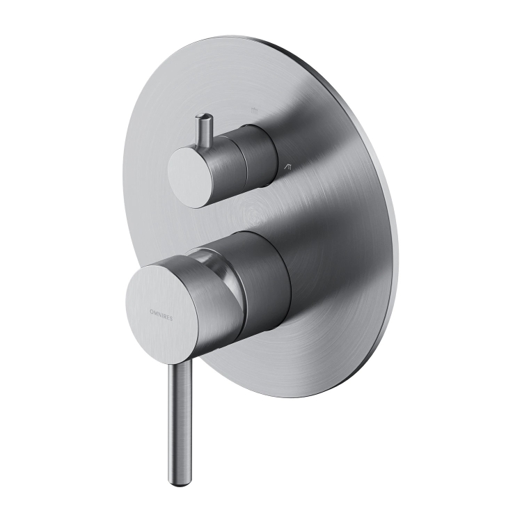 внешняя часть смесителя для душа Omnires Y скрытого монтажа, brushed nickel (Y1247RONI)