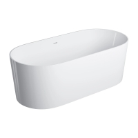 ванна Omnires Ovo M+ 160х75 овальная gloss white (OVO160WWZPBP)