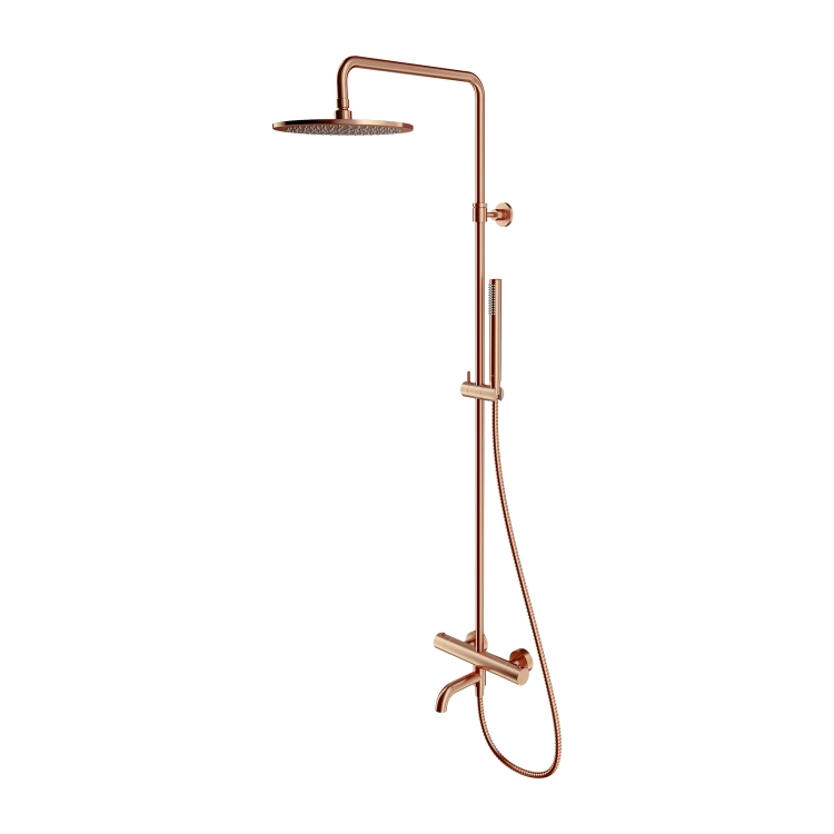душова система Omnires Y з термостатом, brushed copper (Y1234CPB)