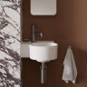 умивальник Omnires Ovo M+ 34,5х33,5 кутовий, лівий, gloss white (OVO335UWLBP)