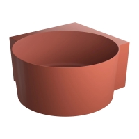 ванна Omnires Ovo M+ 120х120 круглая matt terracotta (OVO120WNTE)