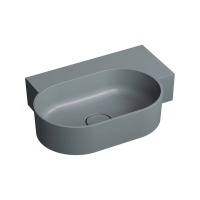 умывальник Omnires Ovo M+ 55,5x38,5 угловой, правый, matt ash grey (OVO555UWPAG)