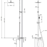 душова система Omnires Y з термостатом, brushed nickel (Y1234NI)