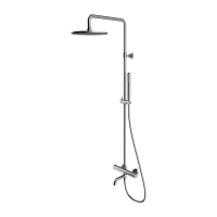 душевая система Omnires Y с термостатом, brushed nickel (Y1234NI)
