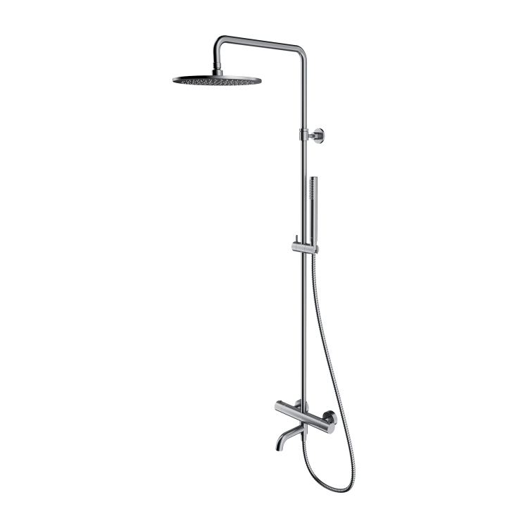 душова система Omnires Y з термостатом, brushed nickel (Y1234NI)