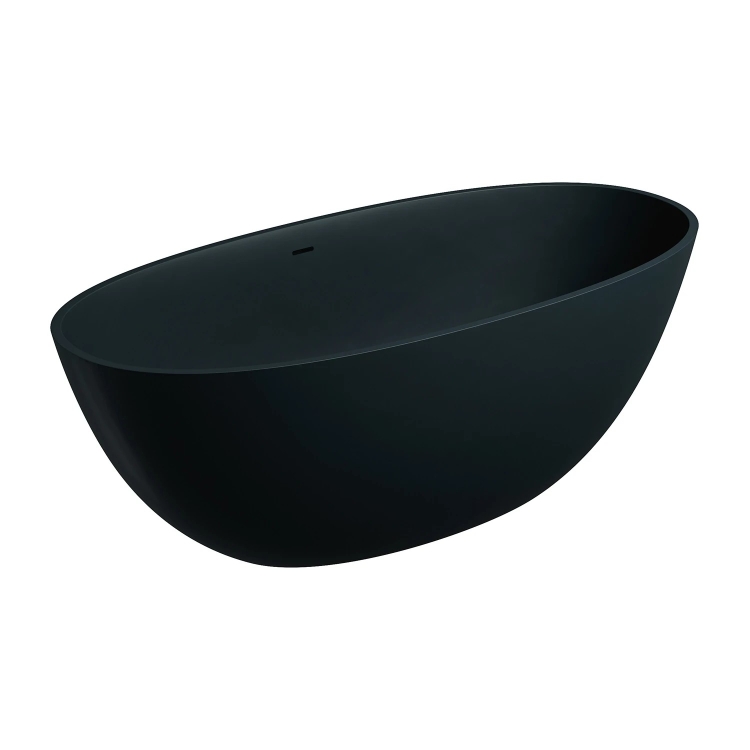 ванна Omnires Shell M+ 160х75 овальна matt black lava (SHELLWWZPBLV)