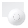 умивальник Omnires Ovo M+ 34,5х33,5 кутовий, лівий, matt white (OVO335UWLBM)