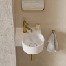 умивальник Omnires Ovo M+ 34,5х33,5 кутовий, лівий, matt white (OVO335UWLBM)