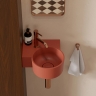 умивальник Omnires Ovo M+ 34,5х33,5 кутовий, лівий, matt terracotta (OVO335UWLTE)