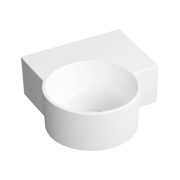умивальник Omnires Ovo M+ 34,5х33,5 кутовий, правий, matt white (OVO335UWPBM)