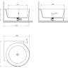 ванна Omnires Ovo M+ 120х120 круглая gloss white (OVO120WNBP)