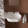 умывальник Omnires Ovo M+ 55,5x38,5 угловой, левый, gloss white (OVO555UWLBP)