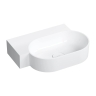 умывальник Omnires Ovo M+ 55,5x38,5 угловой, левый, gloss white (OVO555UWLBP)