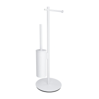 ершик для унитаза с держателем для туалетной бумаги Omnires Modern Project white matt (MP60810WM)