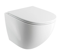 унитаз Omnires Ottawa 54x37 rimless подвесной, без ободка, сиденье дюропласт, смыв торнадо, white matt (OTTAWACSPMWBP)