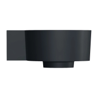 умывальник Omnires Ovo M+ 34,5х33,5 угловой, левый, matt black lava (OVO335UWLBLV)